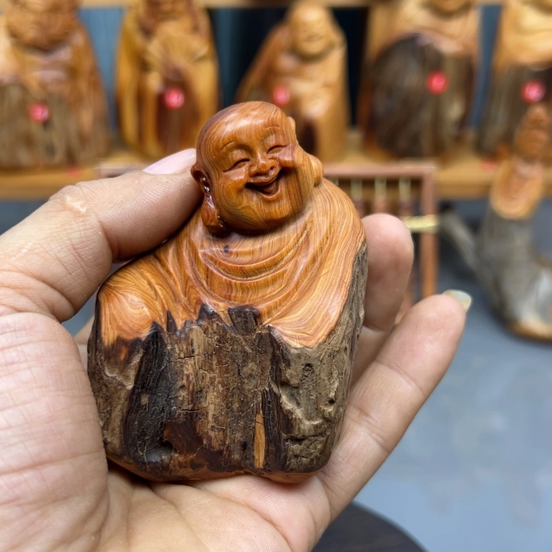 中***哥木崖柏木摆件手把件，