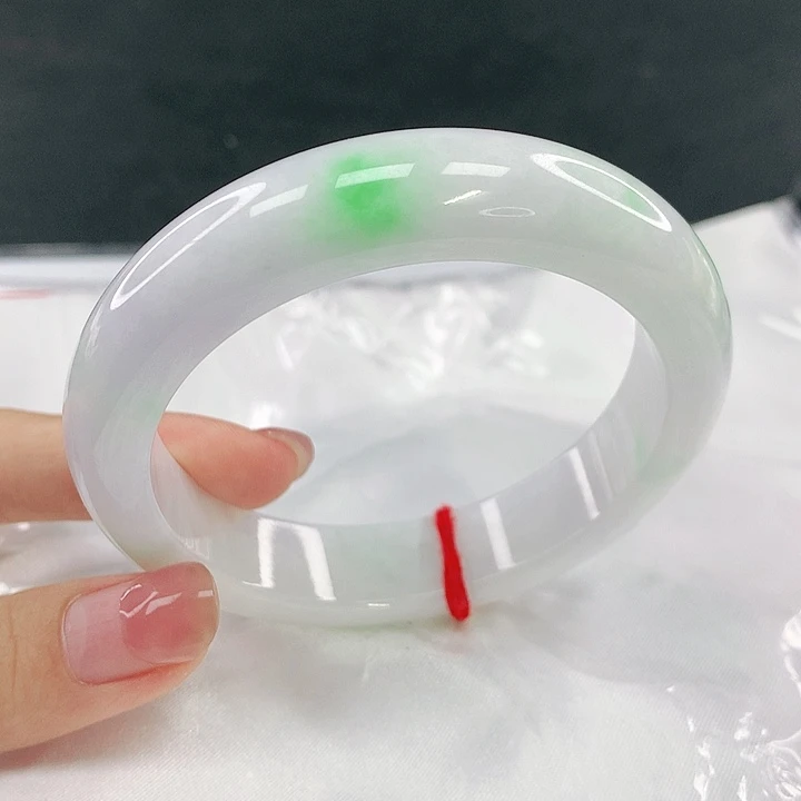 翡翠未镶嵌手镯圈57，40156