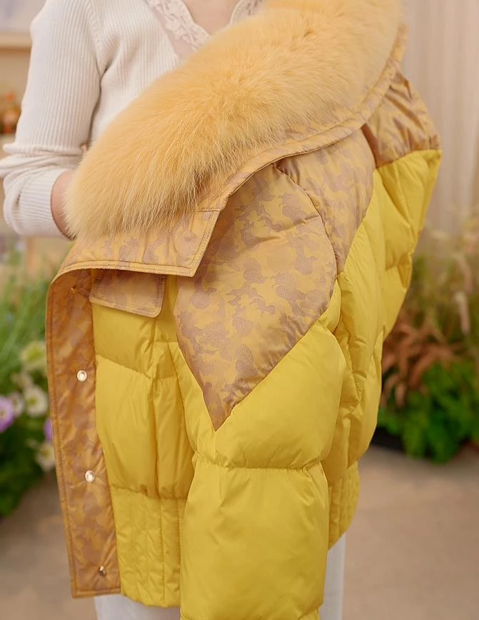 【MM】气质时尚保暖百搭保暖洋气大毛领女士羽绒服