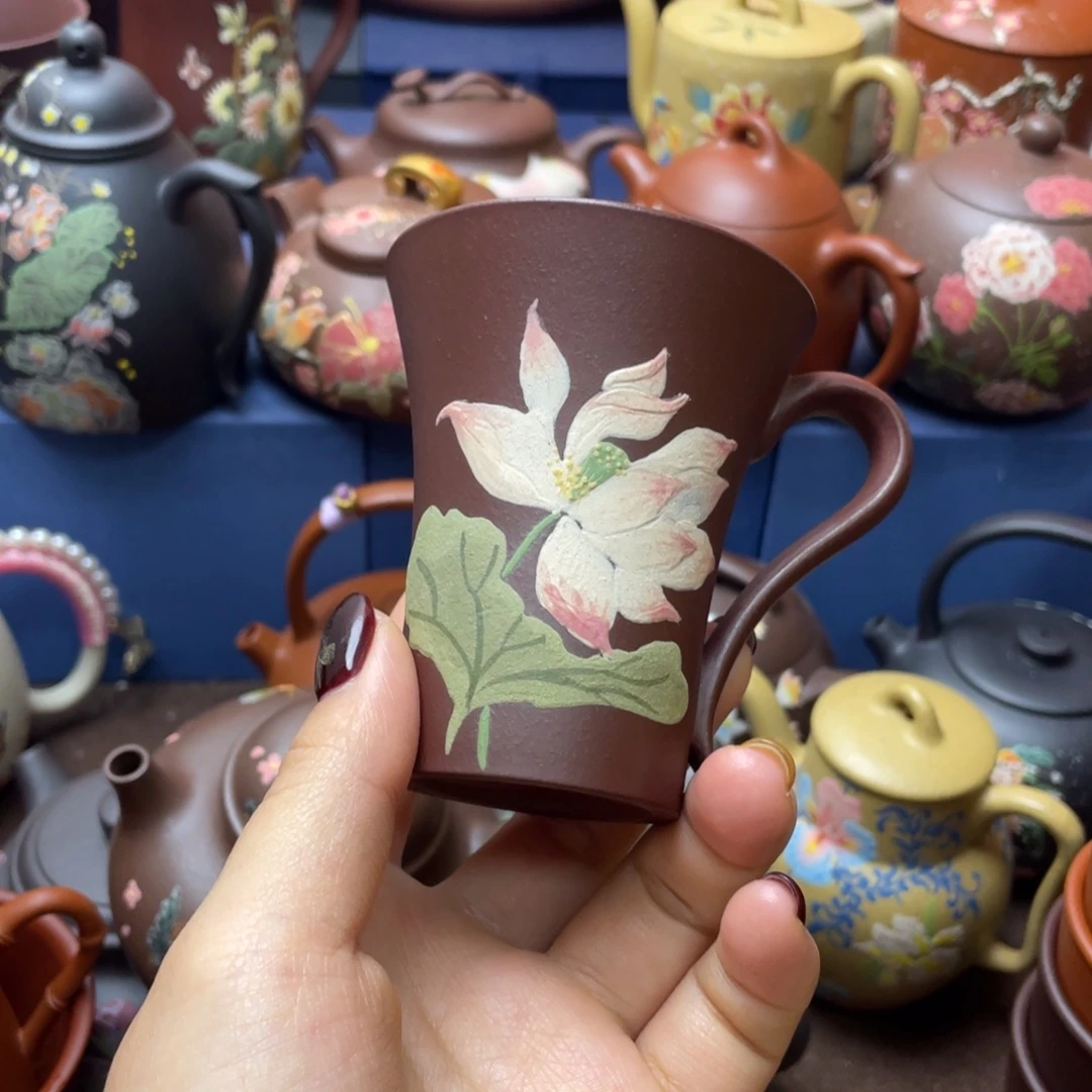 红泥茶杯紫砂主人杯120cc