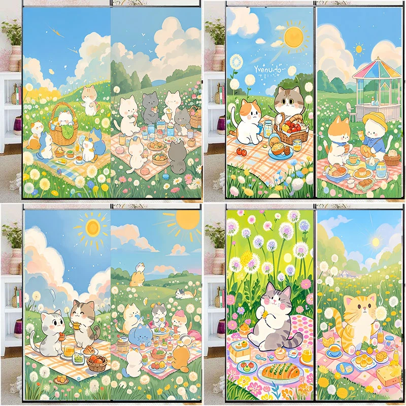 窗户温馨玻璃贴纸透光不透明卫生间浴室贴膜防窥温馨静电贴窗花贴