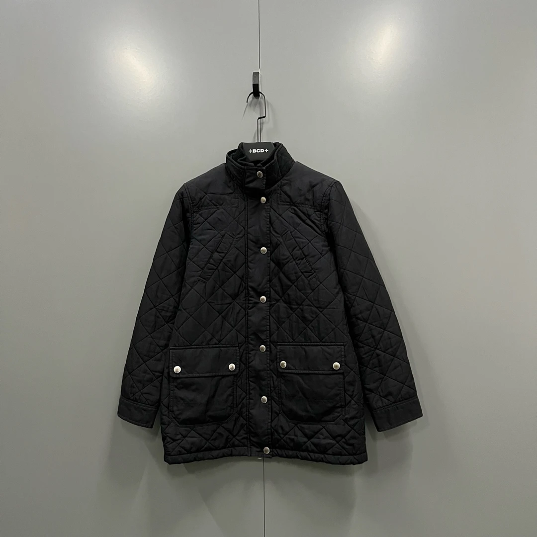 (bb)115 RALPH LAUREN 黑色压纹拉链棉服 M码/95新/500382
