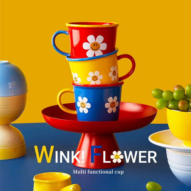 w小花陶瓷马克杯