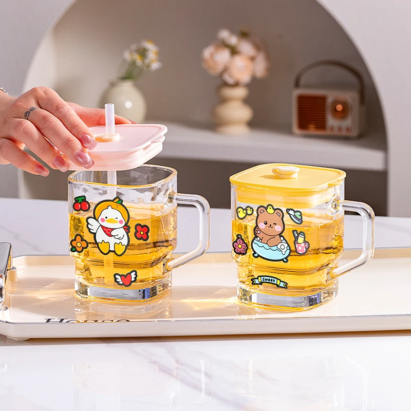 【到手2个卡通吸管杯】乐唯诗乐享高颜值吸管杯 可爱喝水杯大容量