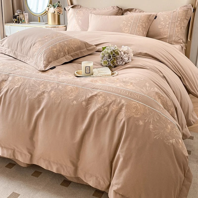 美式高档纯棉磨毛2025新款床上四件套全棉加厚被套床品秋冬季床单