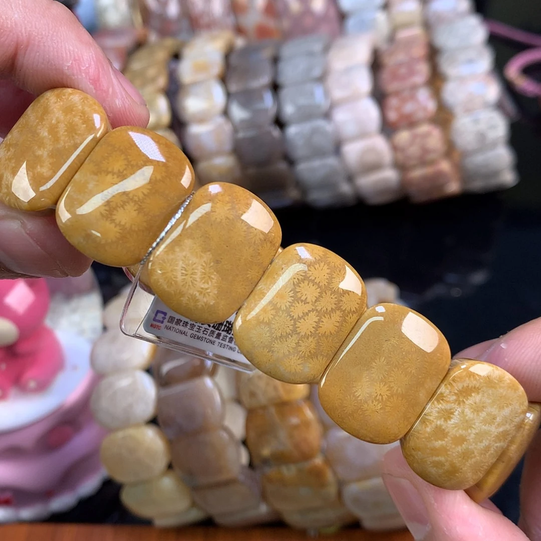 【闪购商品】颈饰未镶嵌硅化珊瑚（珊瑚玉）36号金枫叶