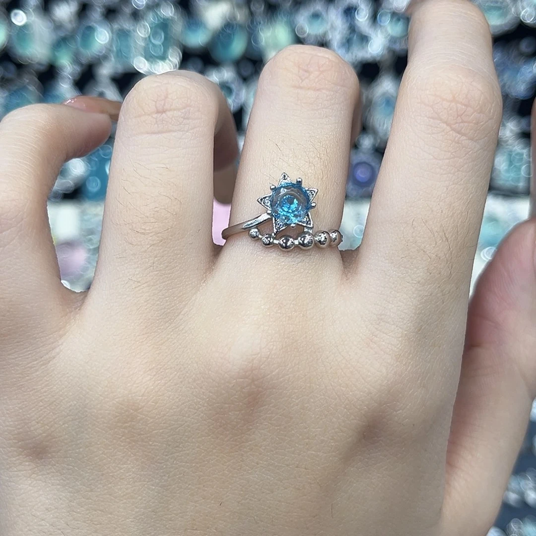 戒指银S925镶嵌托帕石