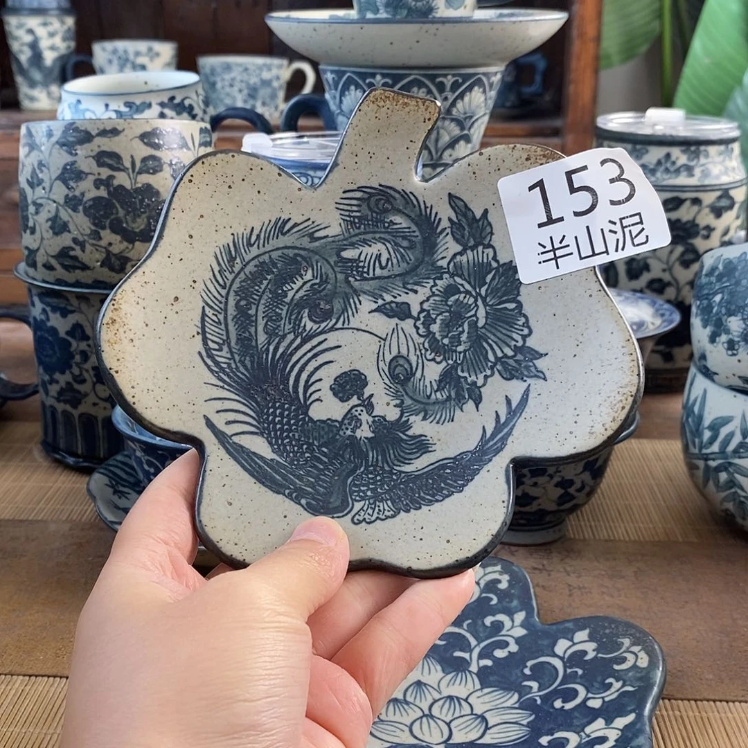 手工手绘青花高温陶瓷
