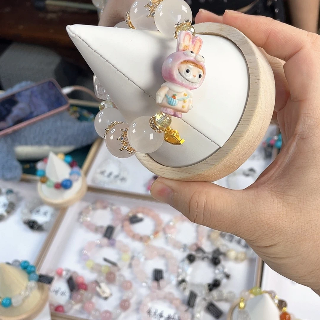 水晶手链银S925镀金镶嵌