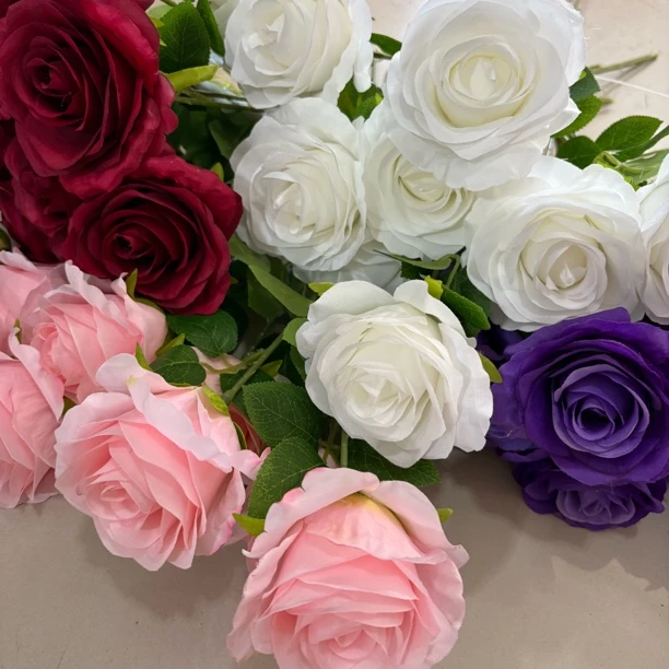 10支 仿真单只玫瑰花花 造景