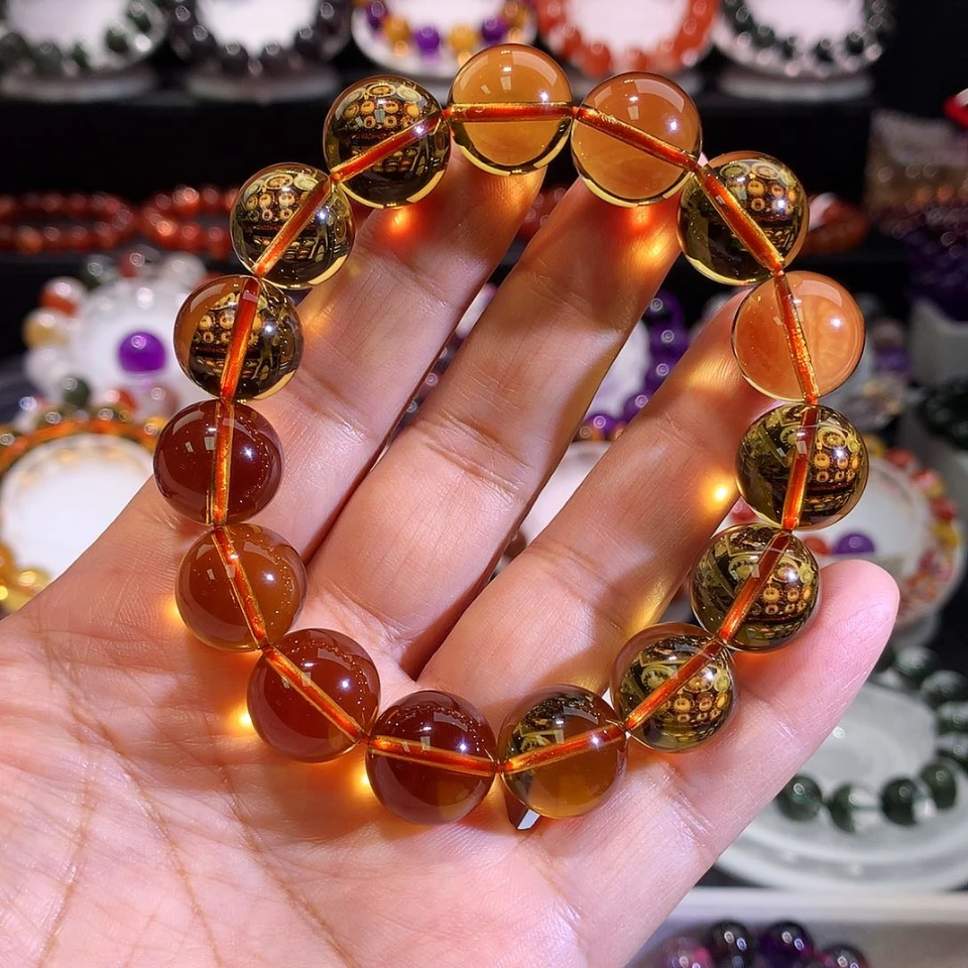 手链水晶未镶嵌14.8毫米黄水晶