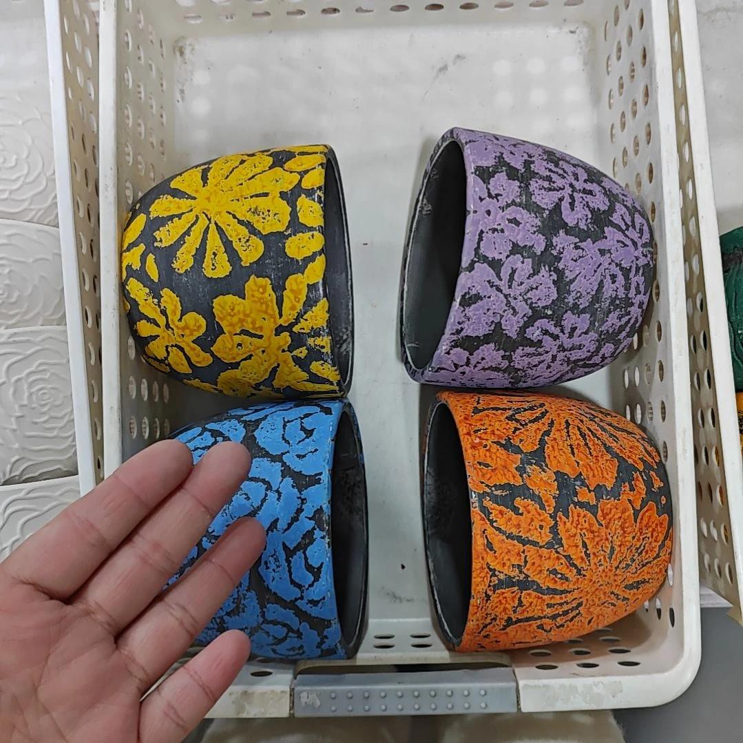 红陶吸水透气的白陶花盆凑满12发货