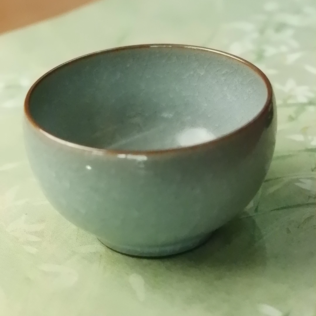 柴窑梅花冰片手工杯