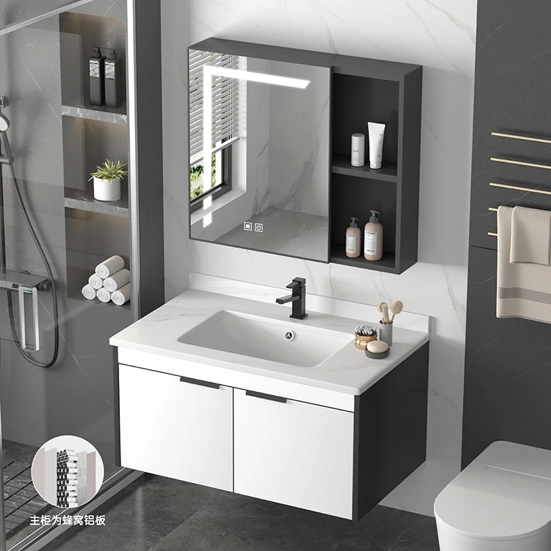 加厚蜂窝太空铝浴室柜卫生间洗脸盆组合一体陶瓷洗手池洗漱台面盆