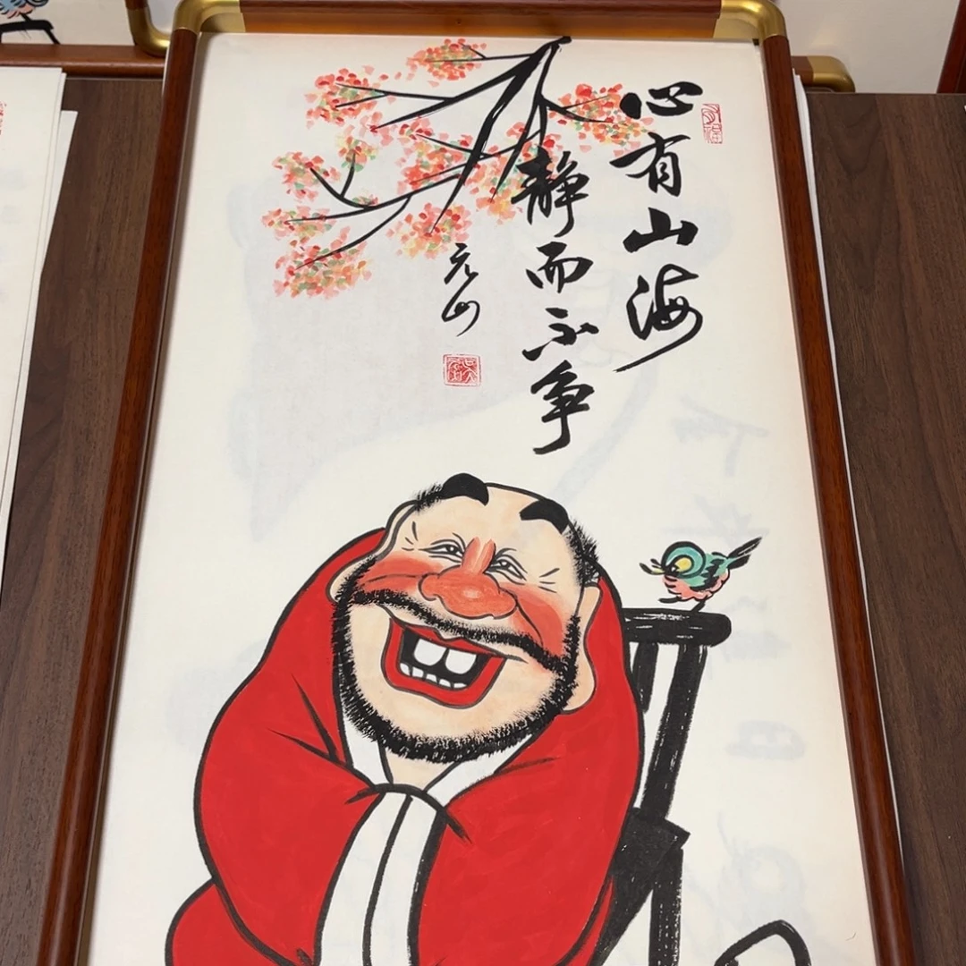 国画纯手绘禅意画作品