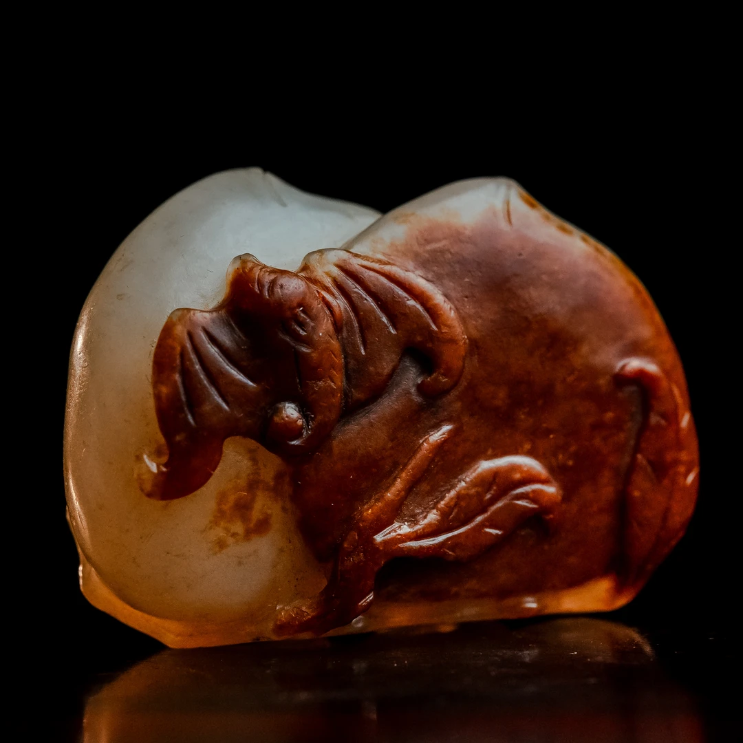 清和田玉福寿如意摆件-CS