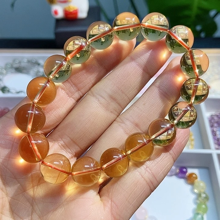 水晶手链未镶嵌黄水晶12.5
