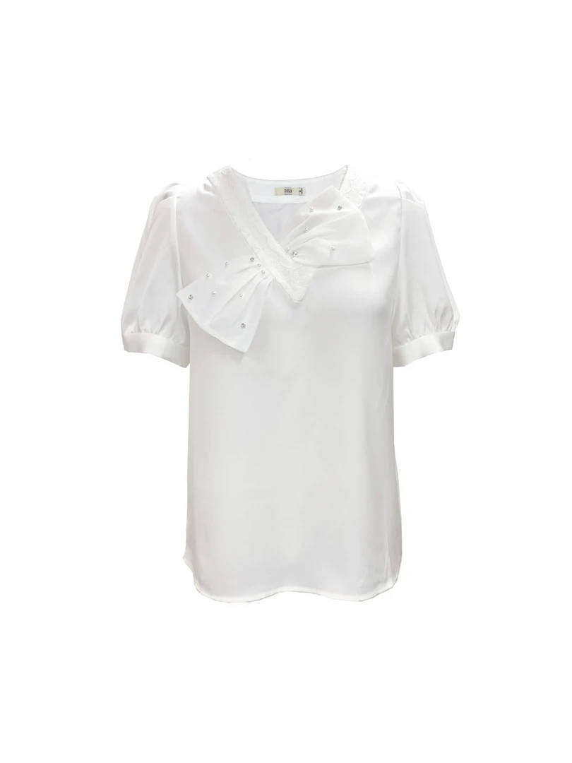 DILI 春装新品2025女装 蝴蝶结小衫 324216825