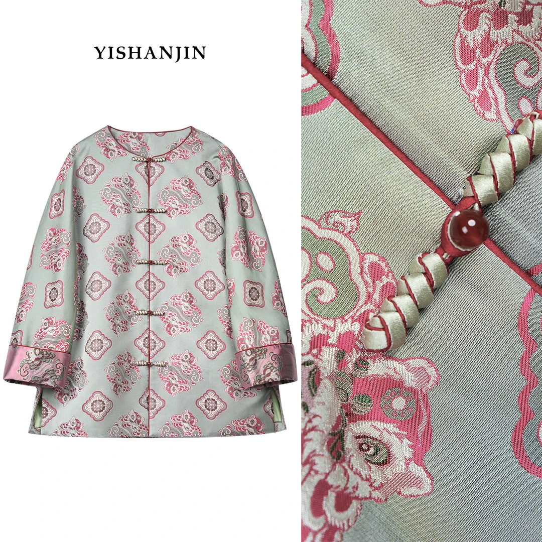 【绣狮纳福-夹棉】国风新中式国风中长棉服汉服YSW5130-1  X