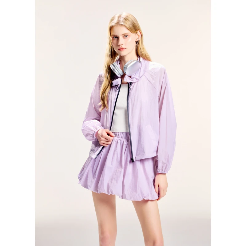 missCOCOON运动防晒套装25粉色外套短裤0104