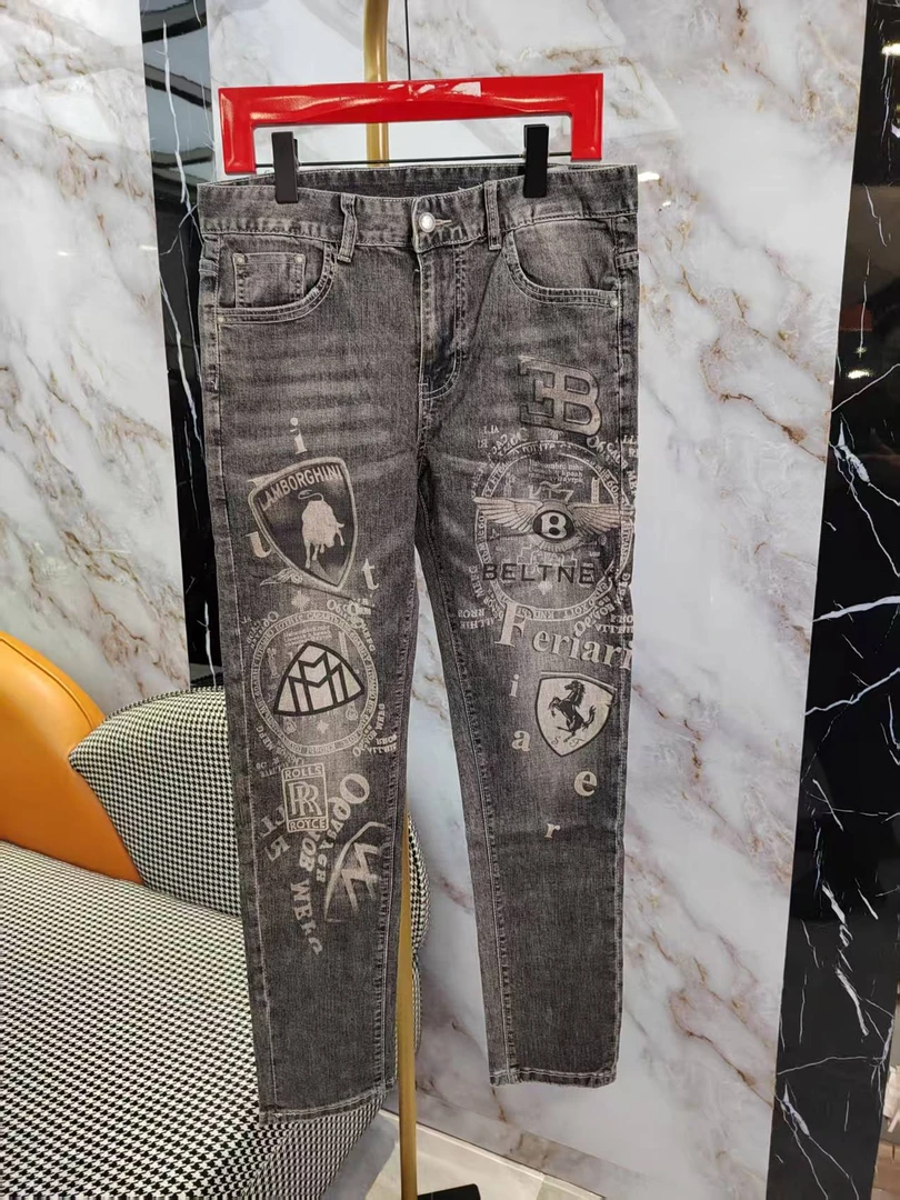 【断码清】男士春秋个性帅气百搭修身牛仔裤8026