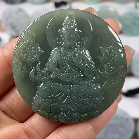 翡翠颈饰未镶嵌观音福利