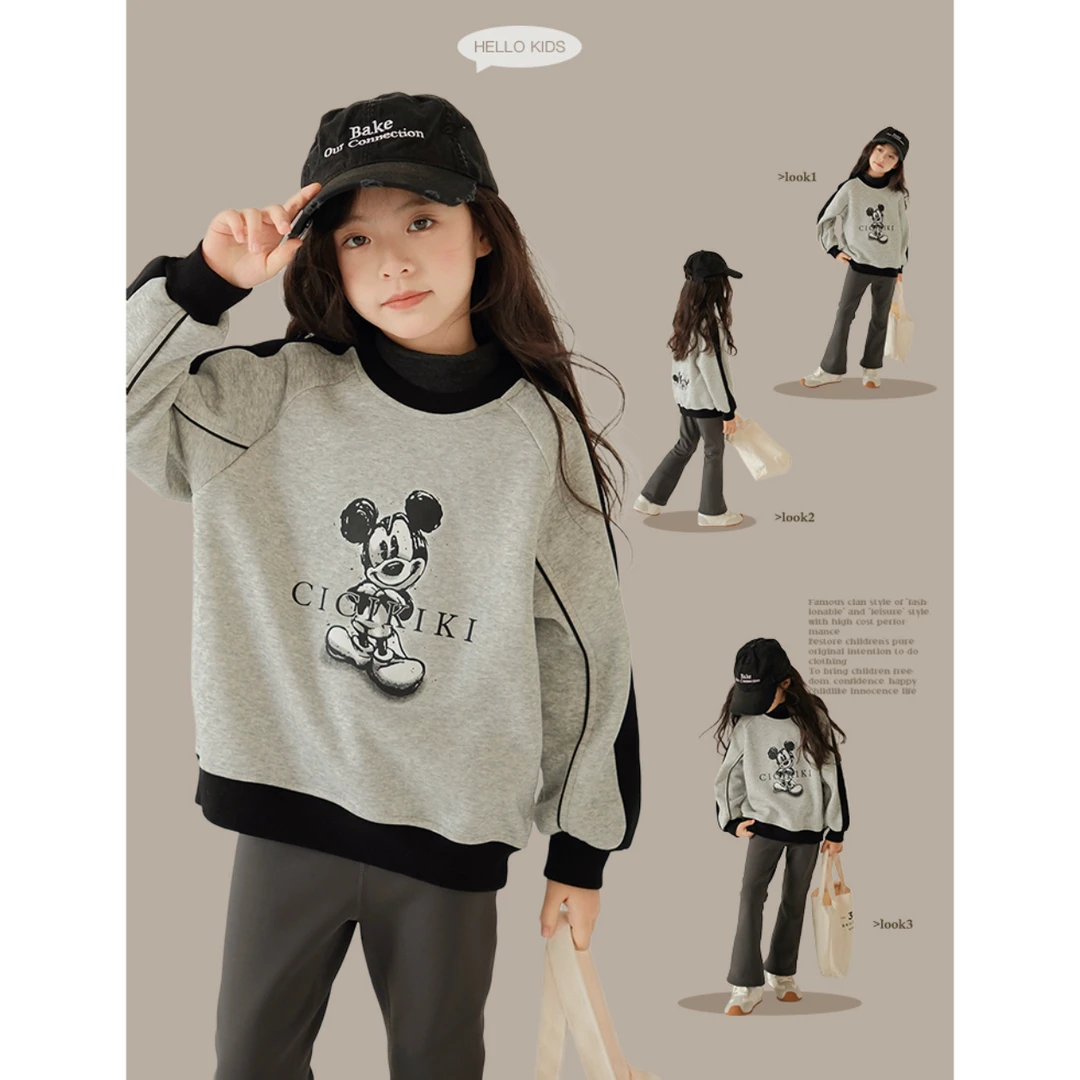 【熙熙可可】2025新款儿童冬季韩版休闲加绒卫衣 WY2541 KZ25123