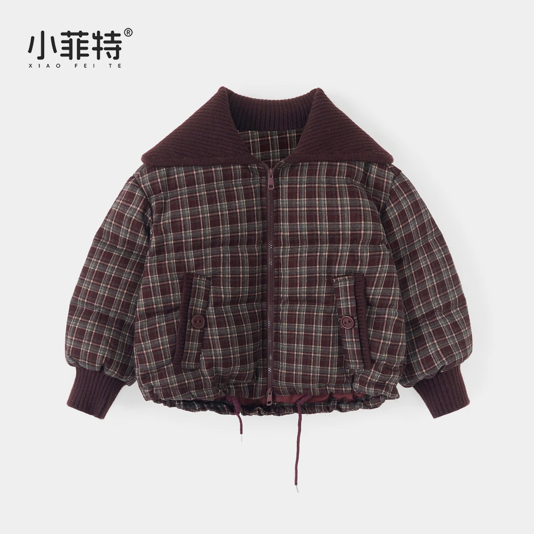 小菲特女童秋冬新款外套中大童加厚保暖上衣儿童棉服BGYD57263