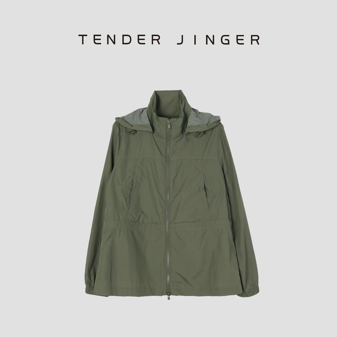 Tender Jinger【专柜】老钱风可拆卸连帽防晒衣T52SHC80497