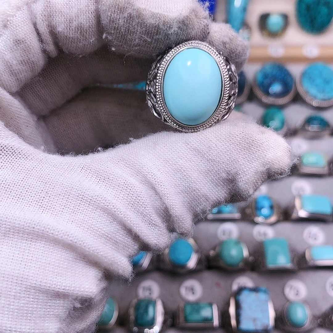 绿松石挂件银S925镶嵌胡**响