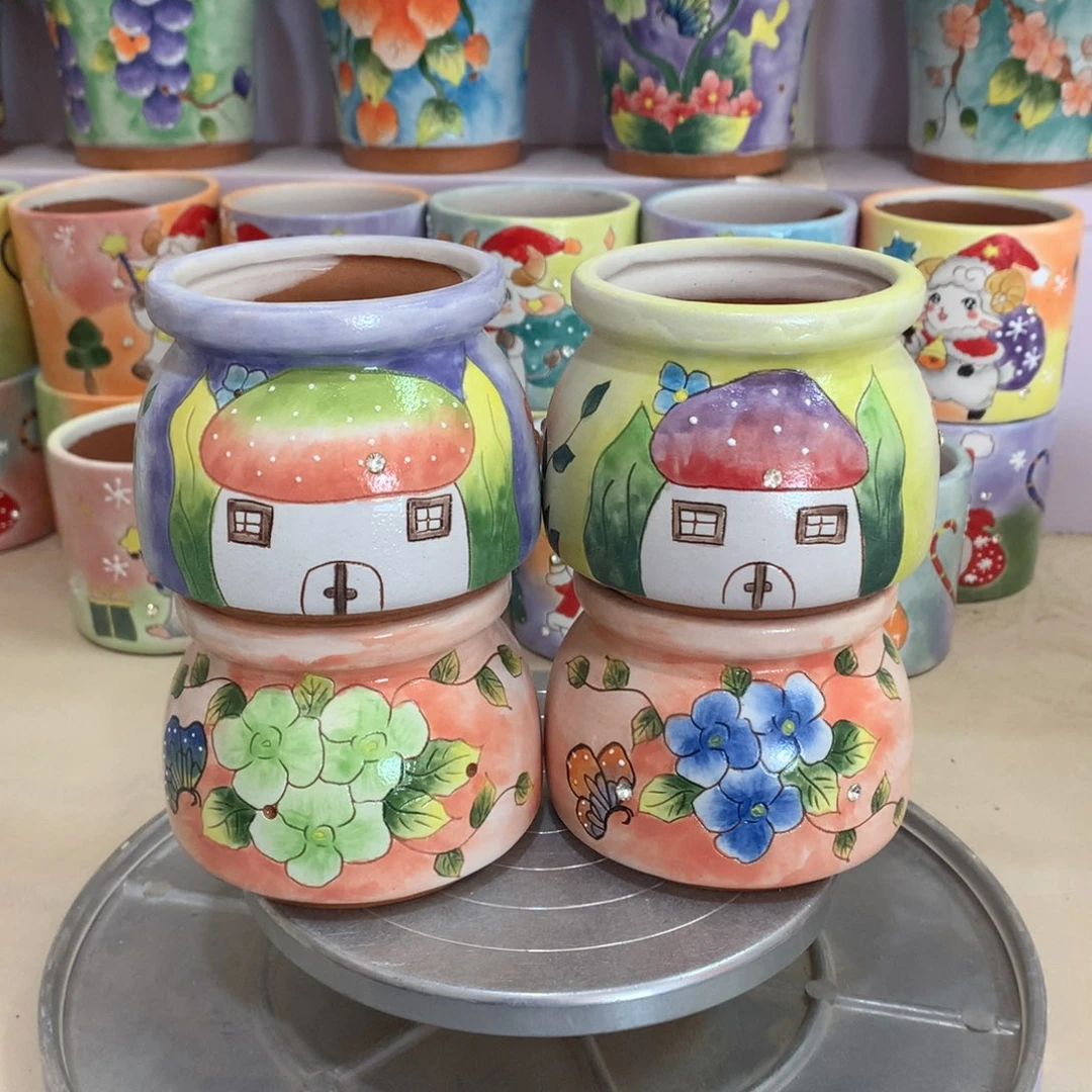 福利花盆，手绘花盆