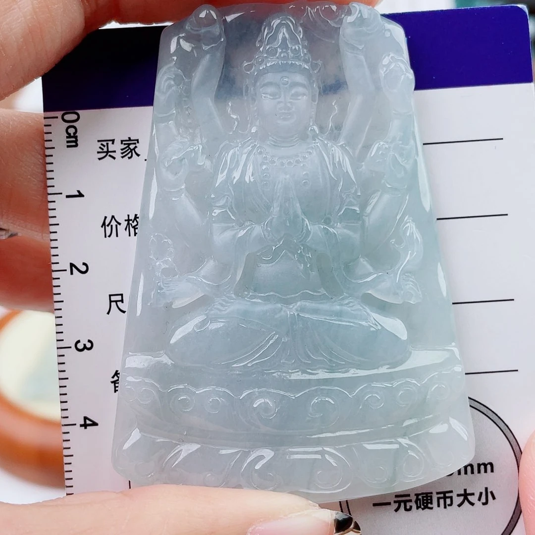 翡翠未镶嵌颈饰千手