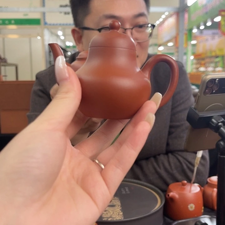 木***李茶杯紫砂全手朱泥小思婷  85CC