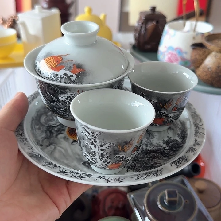 微瑕陶瓷茶具茶杯茶壶