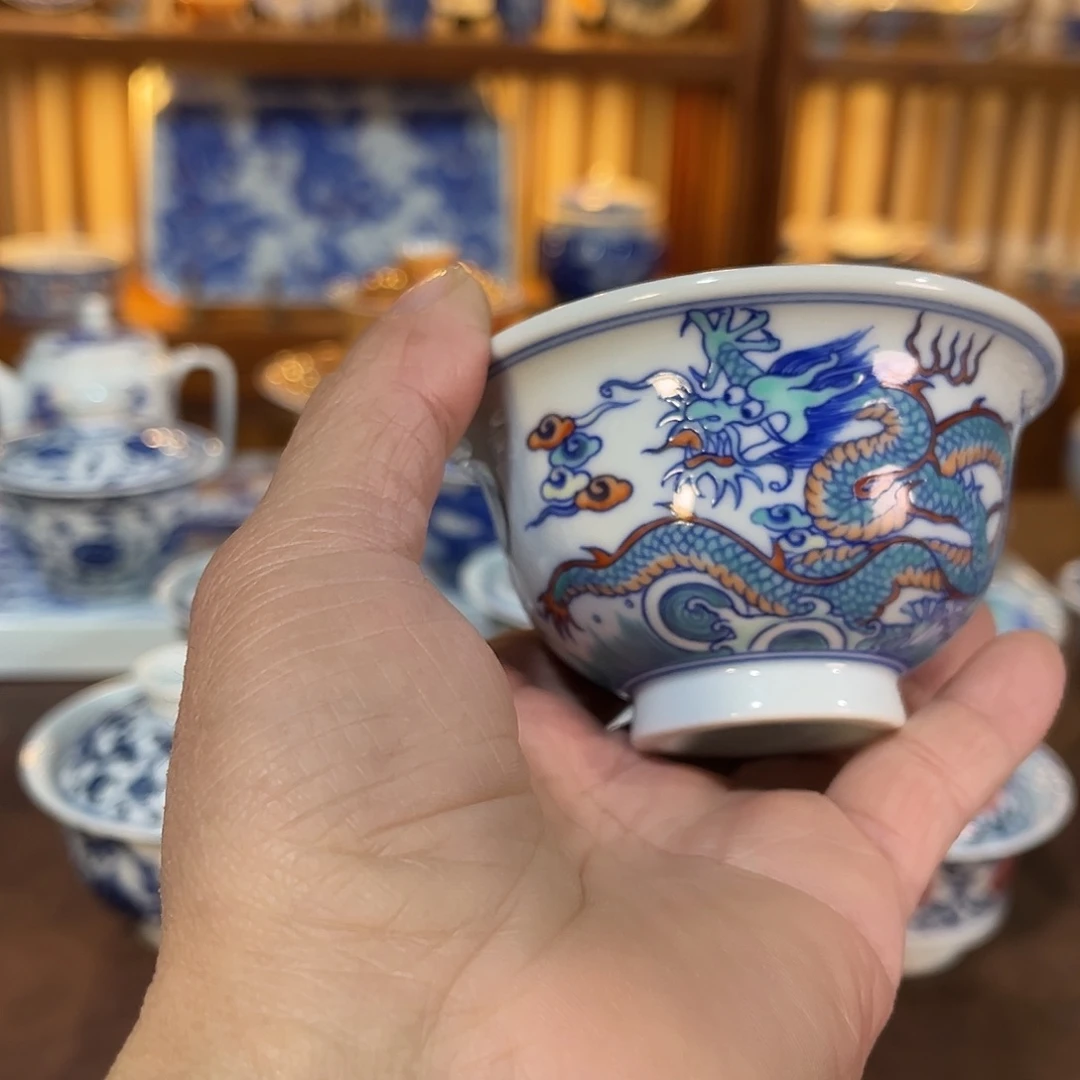 錡镇堂手工手绘压手杯
