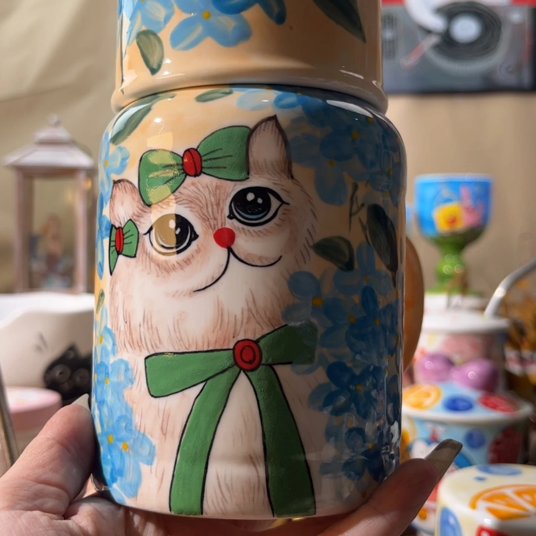 杯景德镇陶瓷手绘水杯