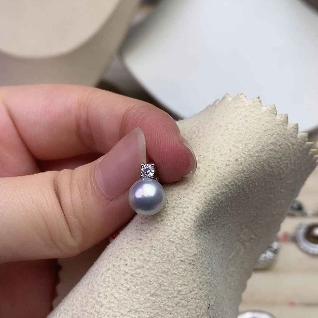 海水珍珠颈饰银S925镶嵌