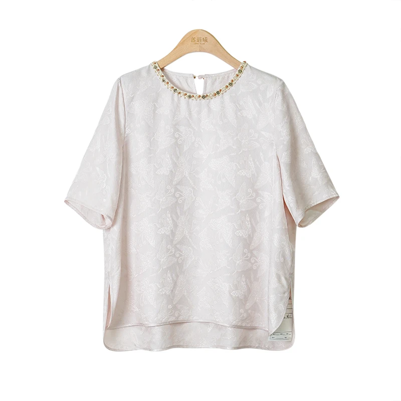 （粉色、白色）提花上衣新中式国风女装SLS25S34