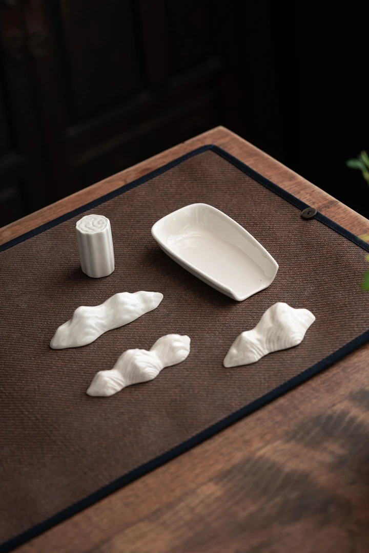 有茶事草木灰茶道专用茶具茶则茶夹架盖置小配件小型家用简约茶称