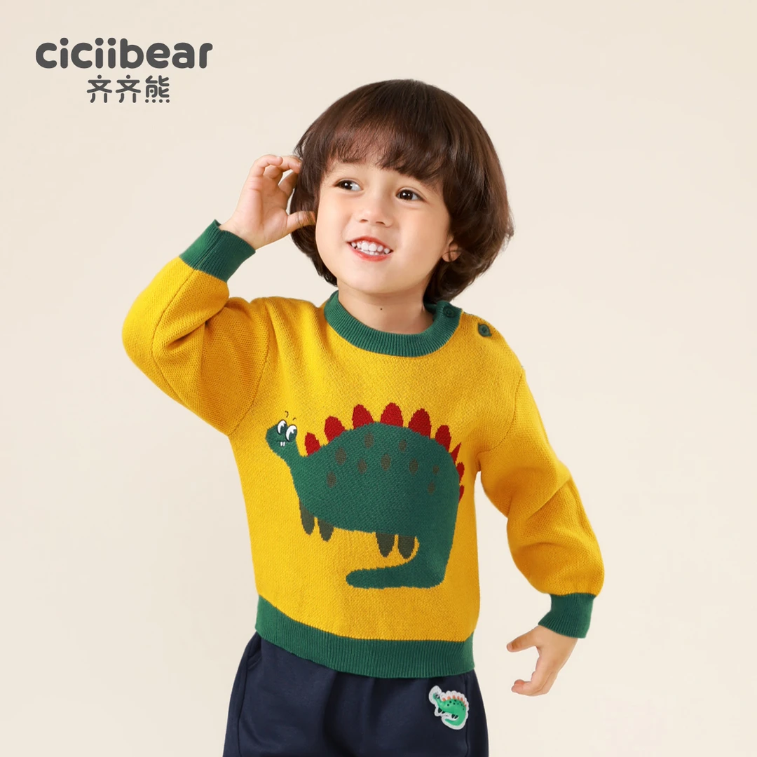 纯棉毛衣春秋儿童套头针织衫宝宝毛线衣秋装女Q100906