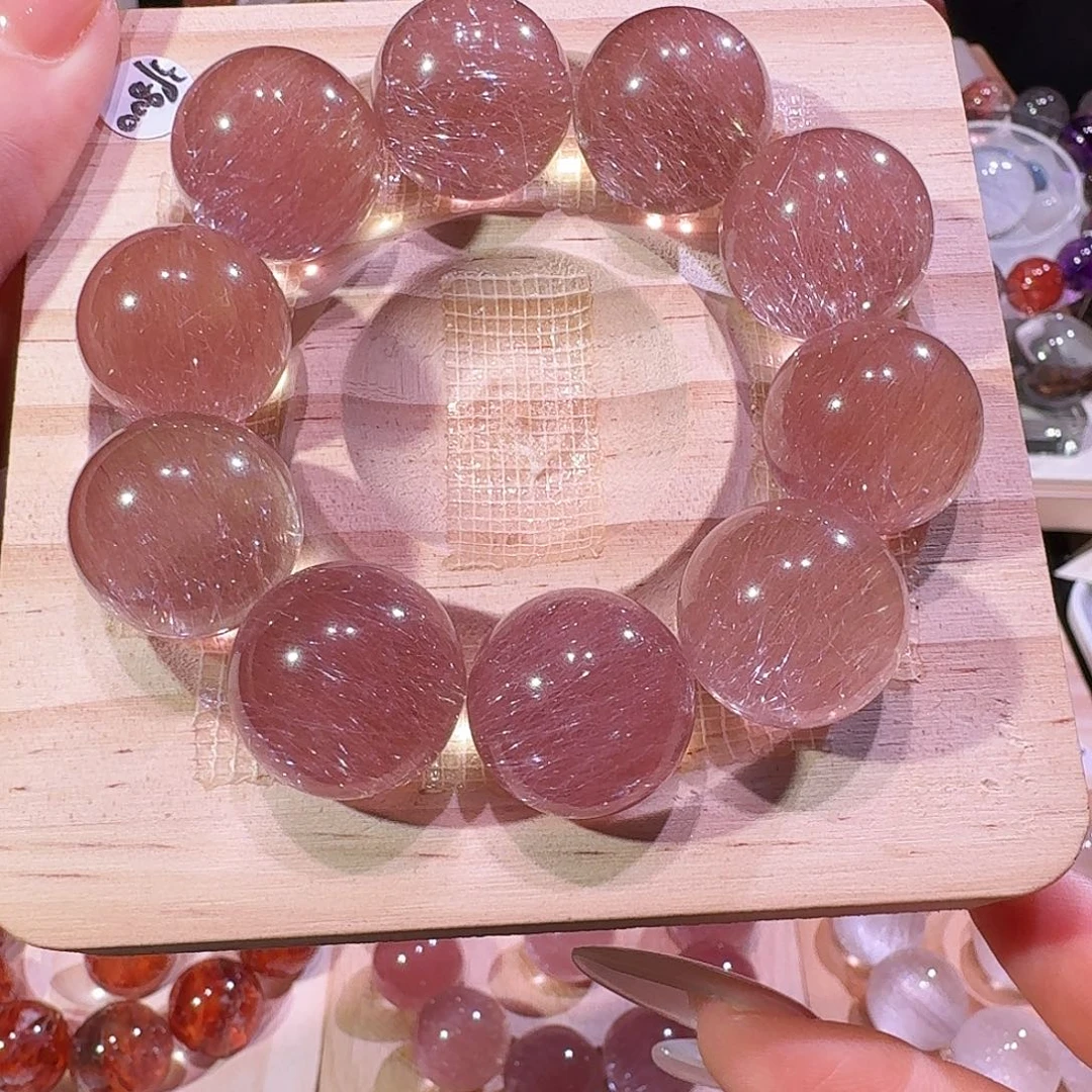 大***.未镶嵌手链水晶天然水晶兔毛手串定制不退换2