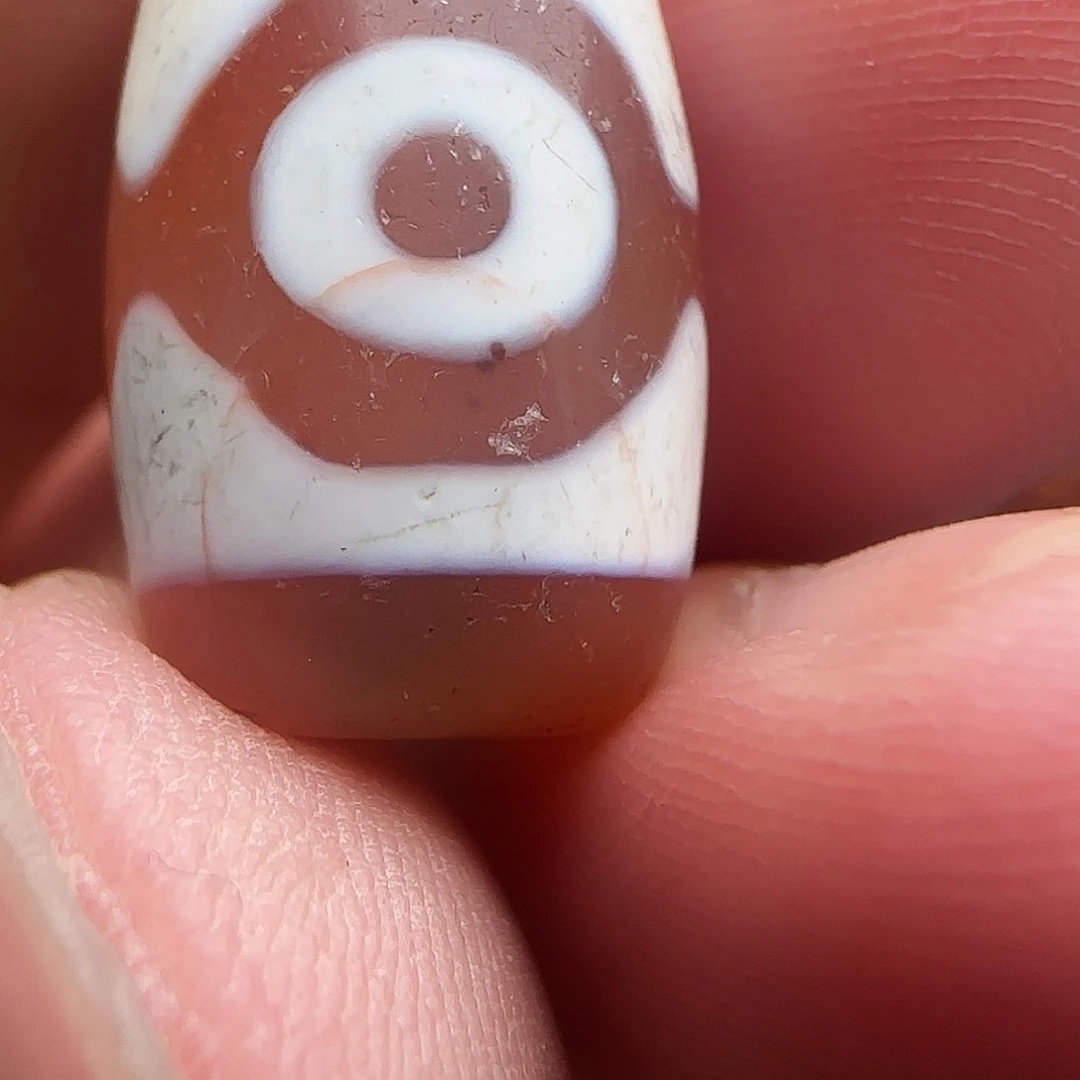 玛瑙/玉髓合金颈饰措思熊猫三眼带朱砂17x12