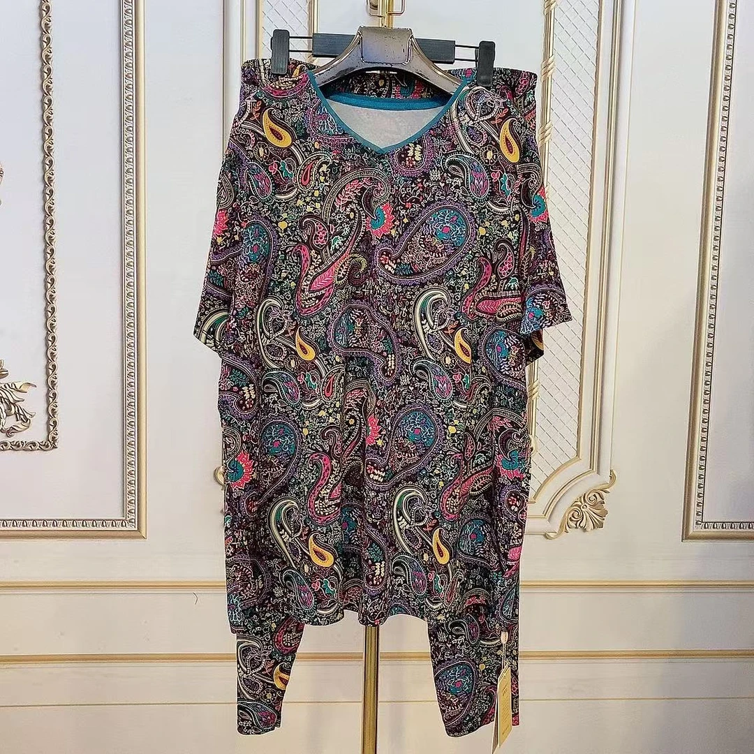 （衣长75 裤长96）腰果花时尚套装229+裤52002