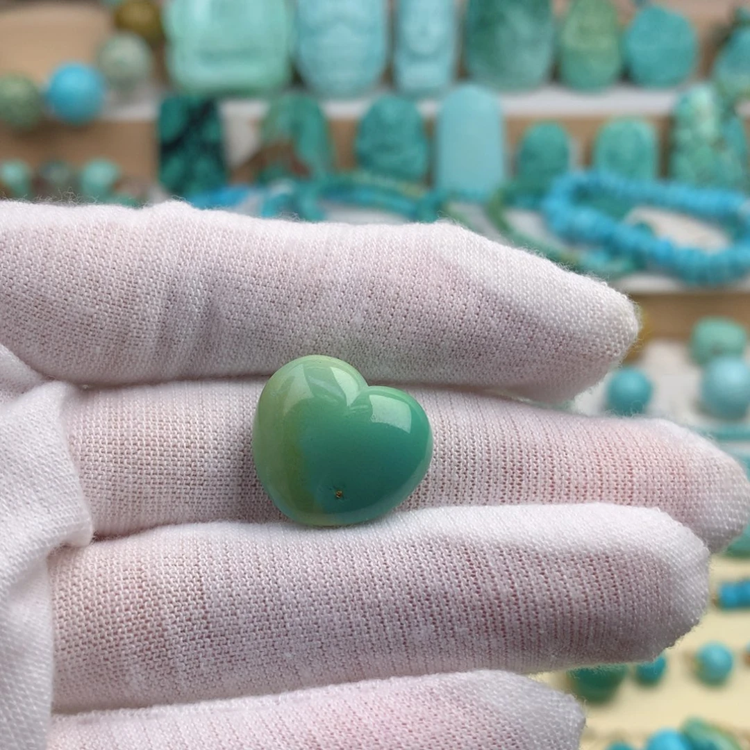 未镶嵌绿松石珠宝奇石18.3mm