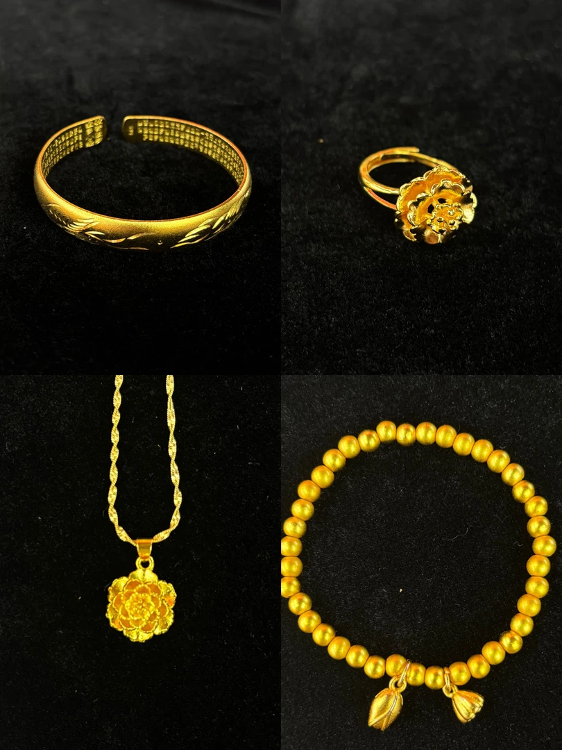 小杰甄选两世欢可调节气质合金手镯吊坠戒指手DH60556