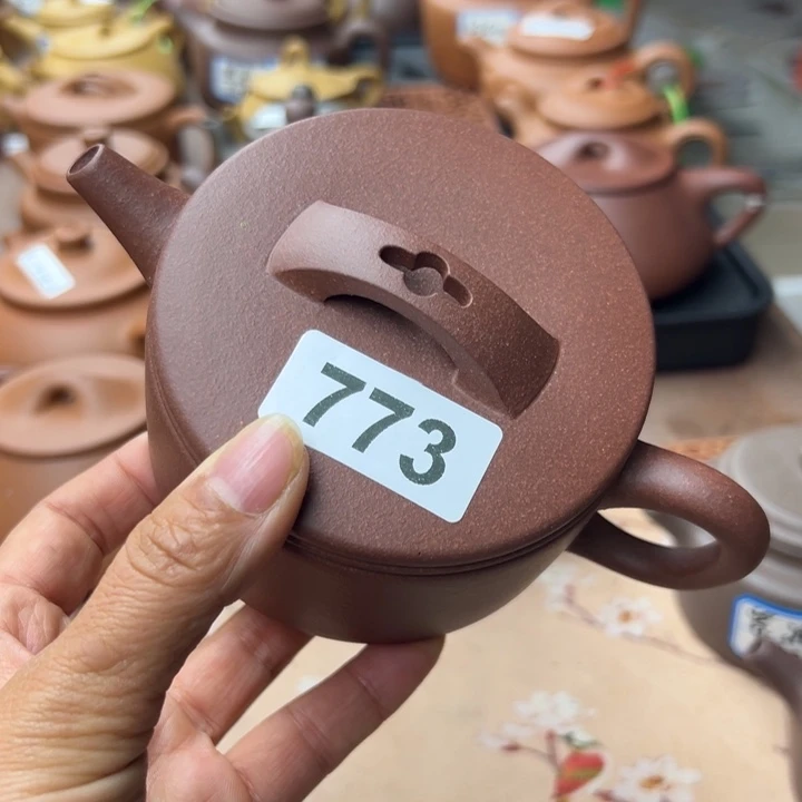 紫砂茶壶紫泥半手220