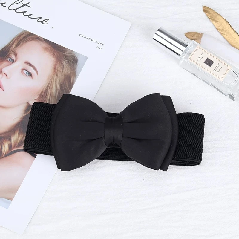 【思瑶】蝴蝶结宽版弹力腰带#Y002