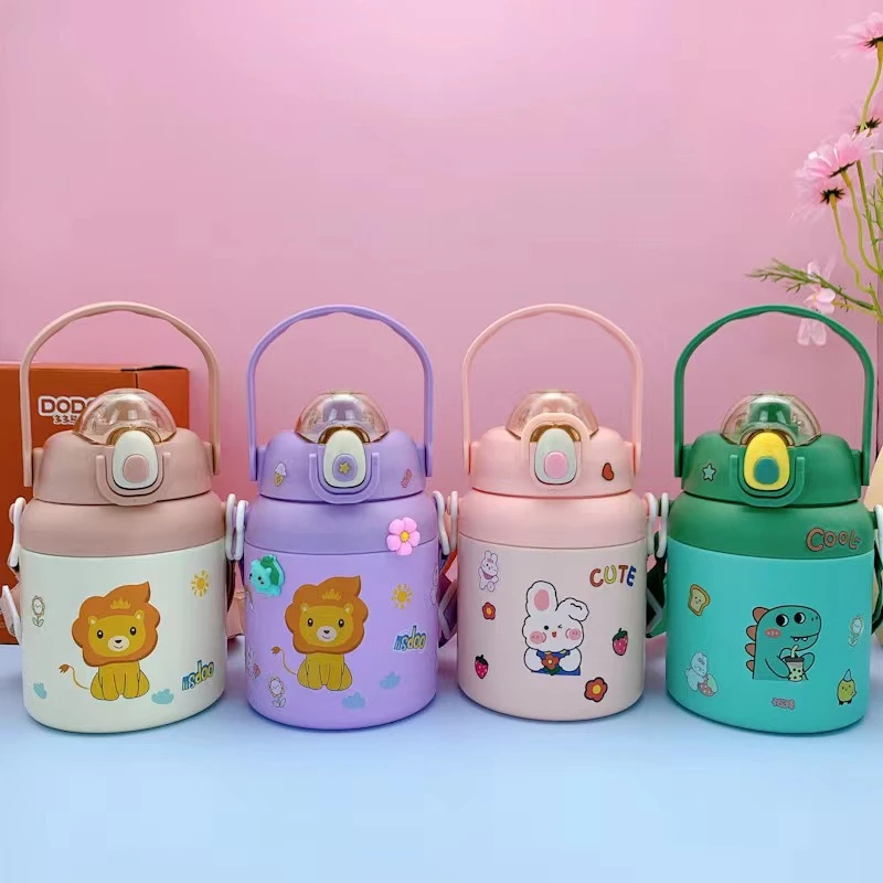 大容量吨吨桶316食品级儿童保温杯带盖带吸管简约高颜值便携水杯