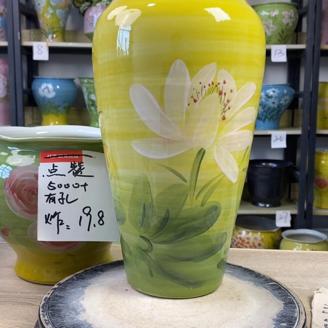 景德镇手工手绘陶瓷花盆