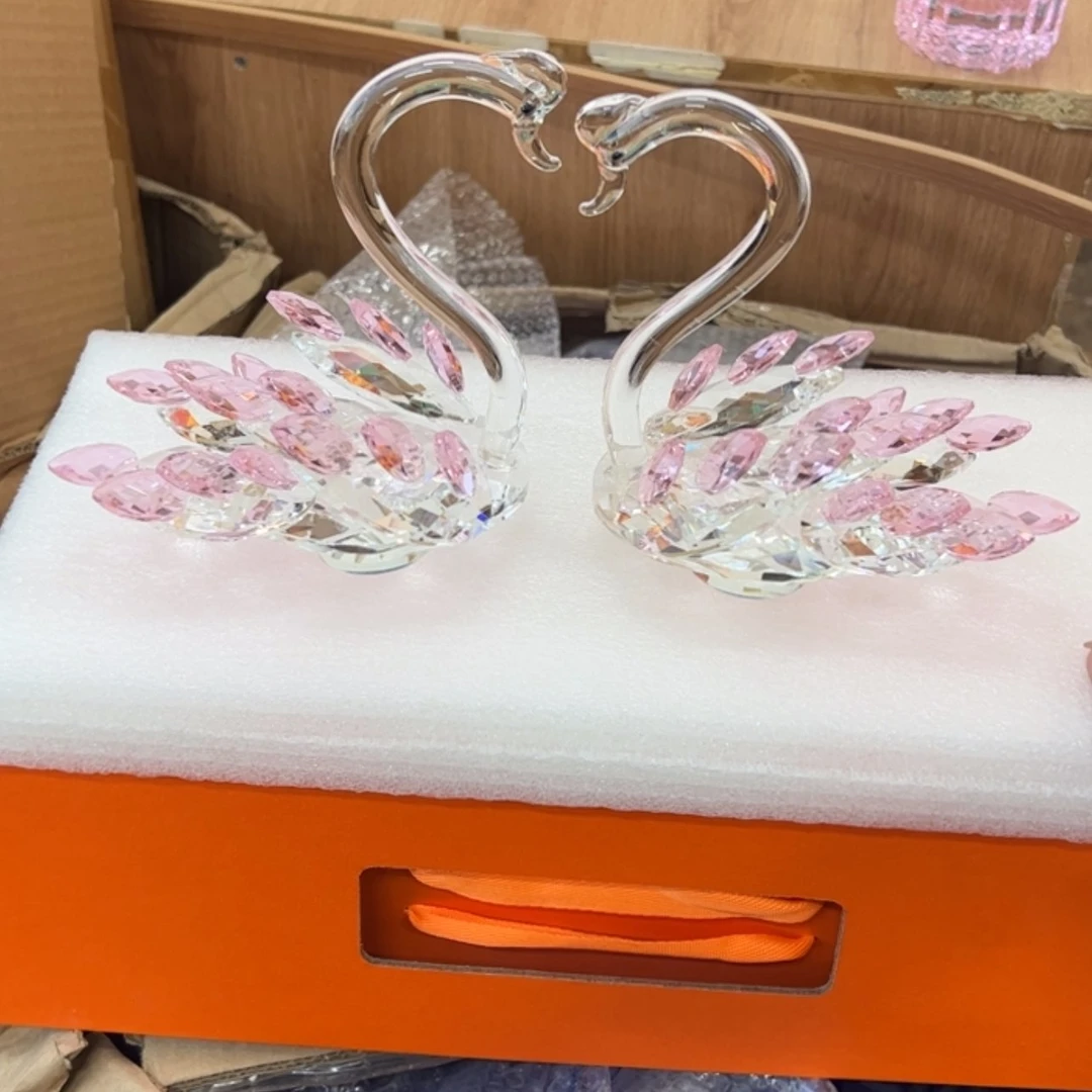 【闪购商品】水晶天鹅一对，礼盒装